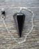 Black Agate Faceted Pendulum