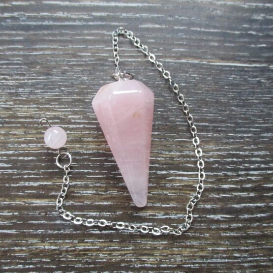 Rose Quartz Faceted Pendulum