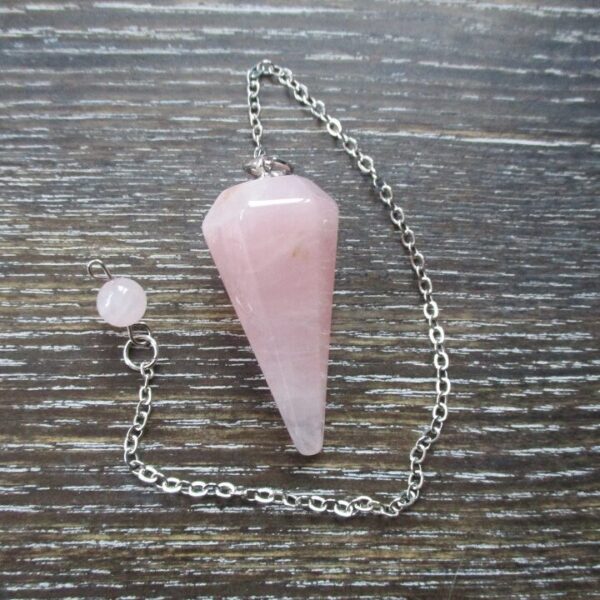Rose Quartz Faceted Pendulum