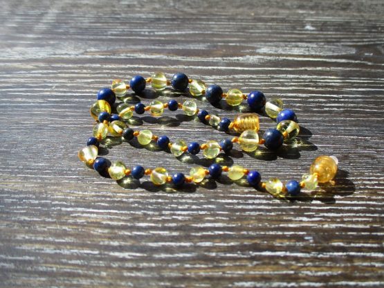 Lapis Lazuli & Honey Amber Necklace