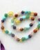 5 mix of crystal plus honey amber teething necklace