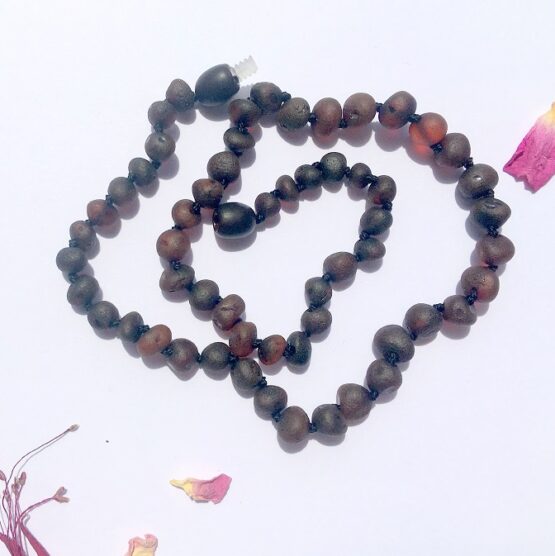 Raw Dark Baltic Amber 38cm teething necklace