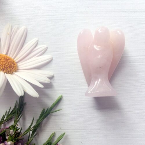 Small Rose Quartz Angel