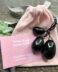 Obsidian yoni egg set drilled