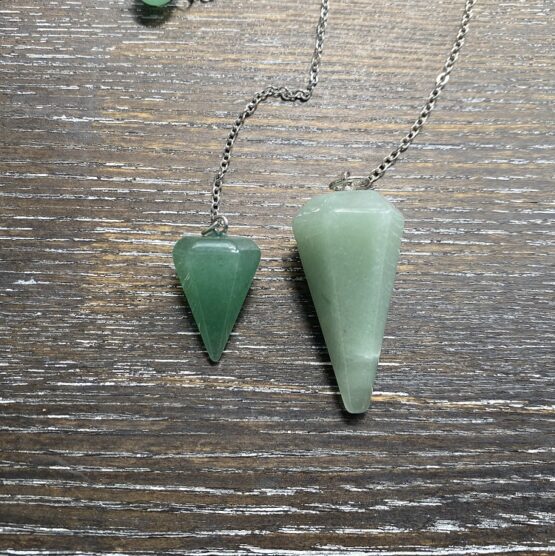 Faceted aventurine pendulum large and small