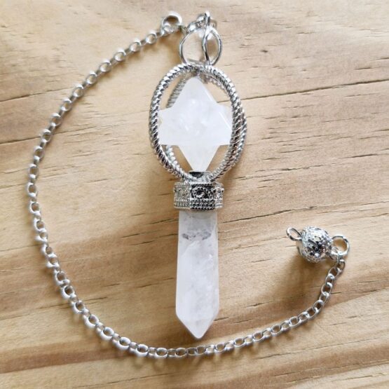 Clear Quartz Merkabah Pendulum.