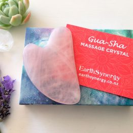 rose quartz gua sha heart packaging small