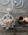 Lotus with Urn Memorial pendant for cremation ash