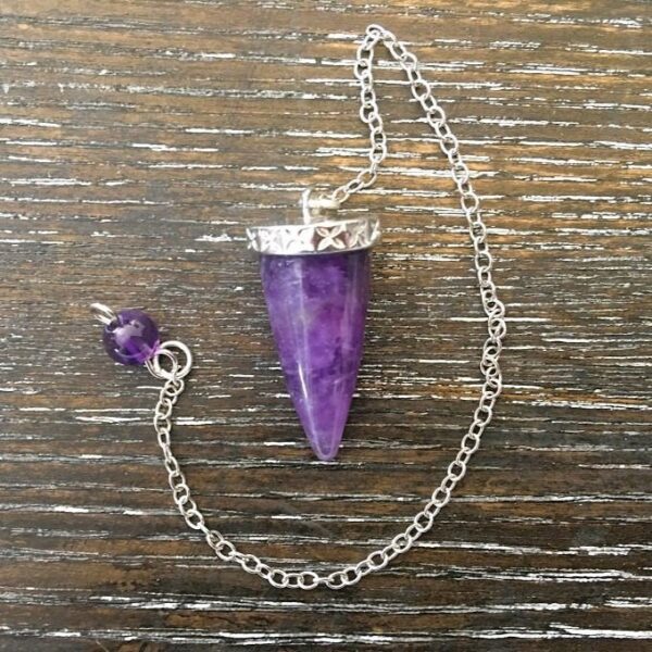 Amethyst small cone pendulum