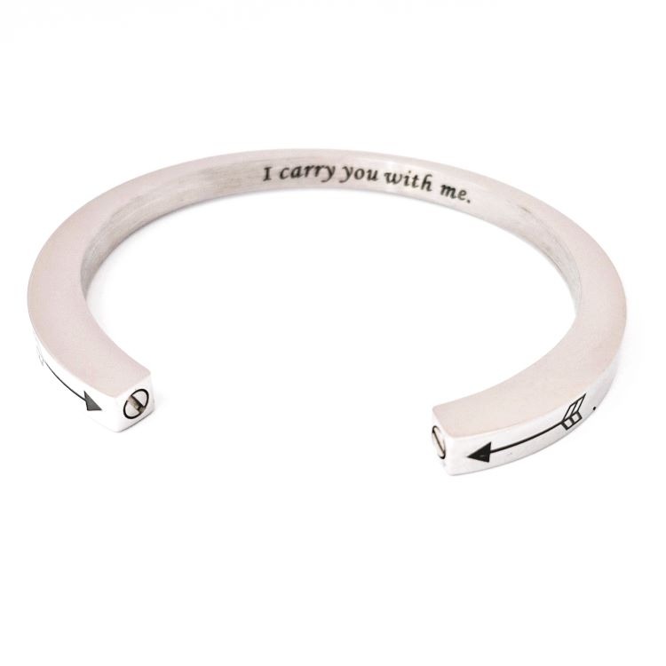 I carry you with me cuff bracelet