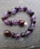 Amethyst & Dark Cherry Amber Bracelet