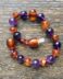 Amethyst & Cognac Amber Bracelet