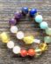 6 Crystal Mix with Honey Amber Bracelet