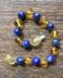 Lapis Lazuli & Honey Amber Bracelet