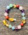 5 Crystal Mix & Honey Amber Bracelet