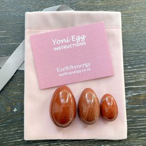 Jasper undrilled Yoni egg set