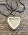 Black glass heart memorial pendant