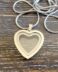 Silver glass heart memorial pendant