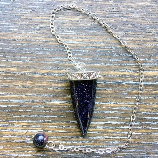 Blue Goldstone Cone Pendulum small