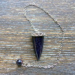 Blue Goldstone Cone Pendulum small
