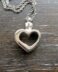 Heart outline memorial pendant