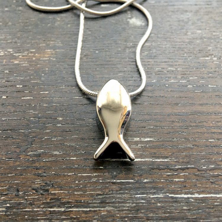 Fish Symbol Memorial Pendant