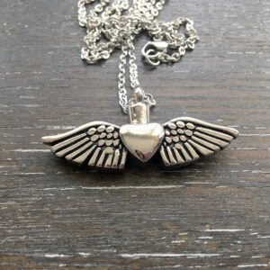 Heart with Wings Memorial Pendant