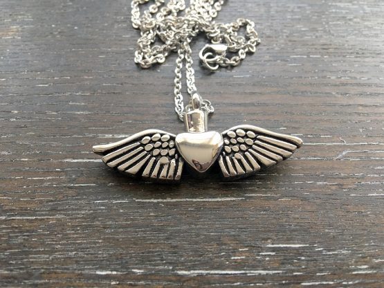 Heart with Wings Memorial Pendant