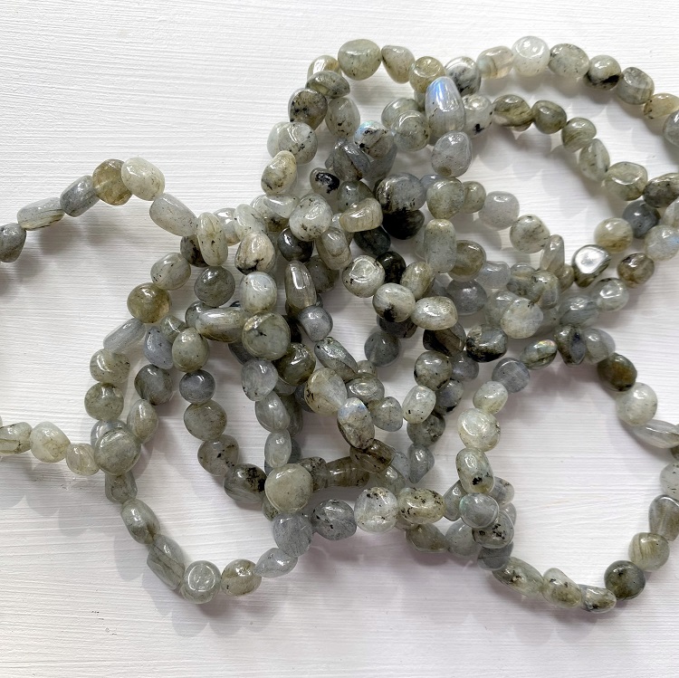 Labradorite irregular bead bracelets