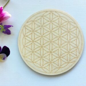 Flower of life 10cm coaster Crystal grid
