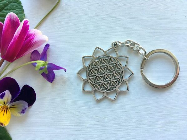 Flower of Life x2 Keyring
