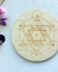 Metatron's cube crystal grid coaster