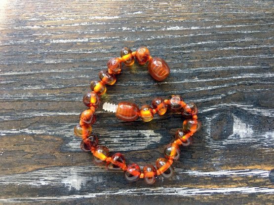 Cognac Amber baby bracelet