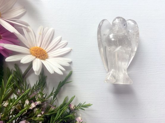 2 inch clear quartz angel