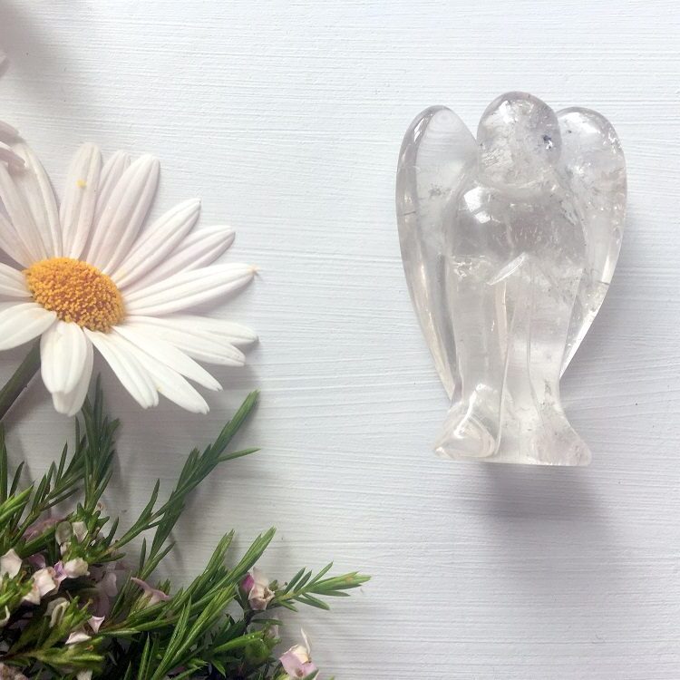 2 inch clear quartz angel