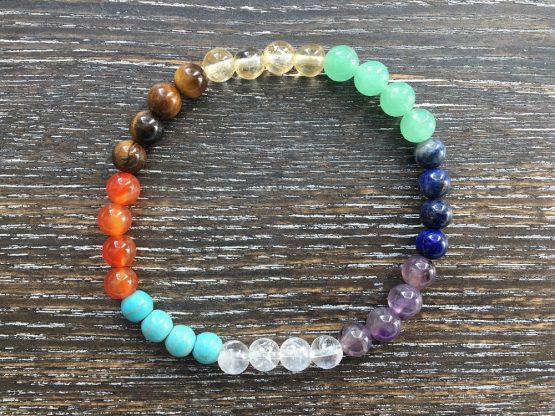 Chakra Crystal Bracelet - 6mm beads