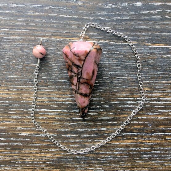 Rhodonite Faceted Pendulum