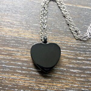 Black Heart Memorial Pendant