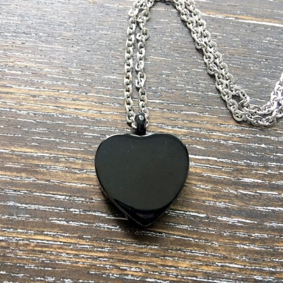 Black Heart Memorial Pendant