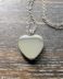 Silver heart memorial pendant