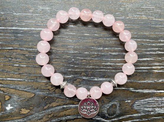 Rose Quartz Bracelet - Lotus