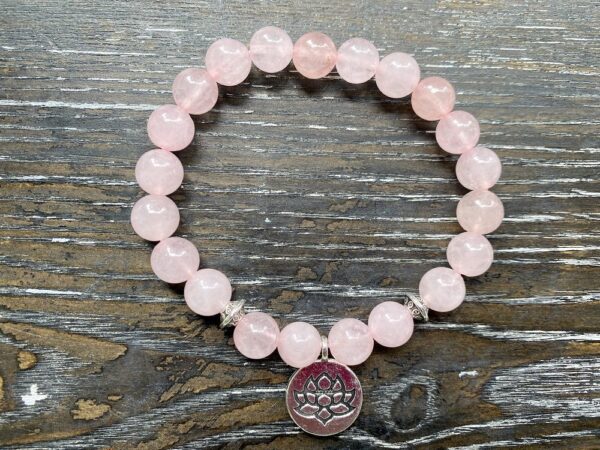 Rose Quartz Bracelet - Lotus