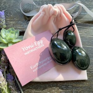 Nephrite Jade Yoni egg set - drilled