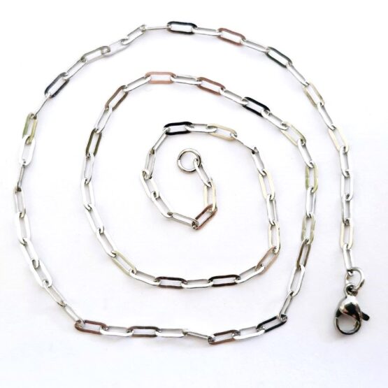 Paperclip chain necklace 45cm