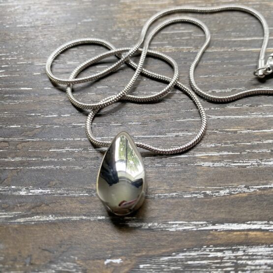Small teardrop memorial pendant