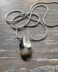 Small teardrop memorial pendant