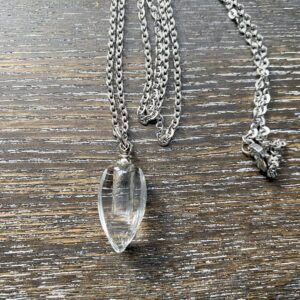 Glass Drop Memorial Pendant - Clear