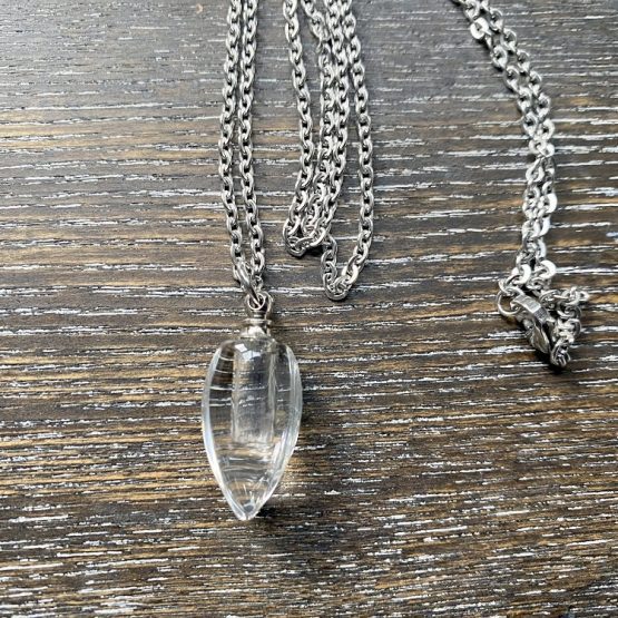 Glass Drop Memorial Pendant - Clear