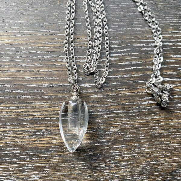 Glass Drop Memorial Pendant - Clear