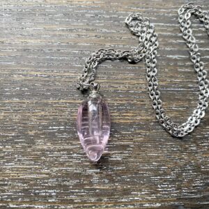 Glass Drop Memorial Pendant - Pink